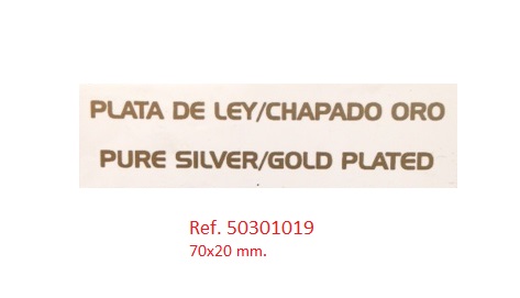 Cartel Plata de ley / Chapado oro